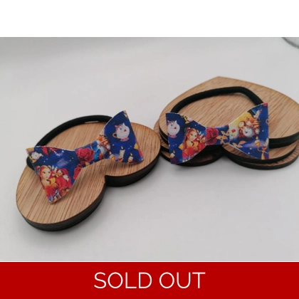 Disney Beauty & Beast Hair Bow Ties Bobbles